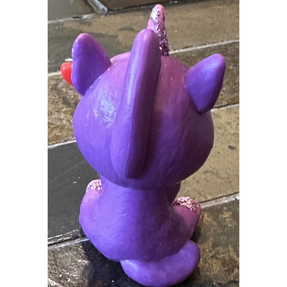 TY Beanie Boos Amethyst the Purple Unicorn 2" PVC Figure - Picture 3 of 3